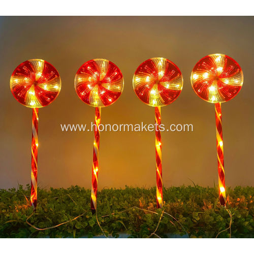 Christmas Lollipop Path Lights